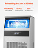 160 lbs/24H Commercial Ice Maker, 66 lbs Storage, 80 Cubes per Cycle, LED Display & Auto Self-Cleaning