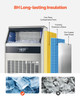 440 lbs/24H Commercial Ice Maker, 130 lbs Storage, 160 Cubes per Cycle, LED Display & Auto Self‑Cleaning