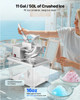 661 lbs/h Commercial Ice Crusher, 350W Electric Snow Cone Machine, 2000 RPM, 4 Blades, 11 Gal Ice Box