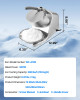 286 lbs/h Commercial Ice Crusher, 300W Electric Snow Cone Machine, 2000 RPM, 4 Blades, Stainless Steel with Bowl & Cover