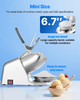 286 lbs/h Commercial Ice Crusher, 300W Electric Snow Cone Machine, 2000 RPM, 4 Blades, Stainless Steel with Bowl & Cover
