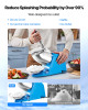 286 lbs/h Commercial Ice Crusher, 300W Electric Snow Cone Machine, 2000 RPM, 4 Blades, Stainless Steel with Bowl & Cover, Blue