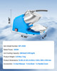 286 lbs/h Commercial Ice Crusher, 300W Electric Snow Cone Machine, 2000 RPM, 4 Blades, Stainless Steel with Bowl & Cover, Blue