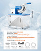 661 lbs/h Commercial Ice Crusher, 350W Electric Snow Cone Machine, 2000 RPM, 4 Blades, Stainless Steel with 11 Gal Ice Box, Blue