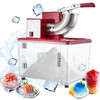 661 lbs/h Commercial Ice Crusher, 350W Electric Snow Cone Machine, 2000 RPM, 4 Blades, Stainless Steel with 11 Gal Ice Box, Red