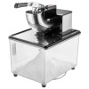 661 lbs/h Commercial Ice Crusher, 350W Electric Snow Cone Machine, 2000 RPM, 4 Blades, Stainless Steel with 11 Gal Ice Box, Black