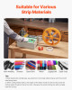 Automatic Webbing Cutting Machine, Hot & Cold Ribbon Cutter, Adjustable Temperature, LCD Display, 1-85mm Width, 1-99999mm Length