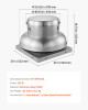 Roof Exhaust Fan, 21" Base, 162W Motor, Adjustable 500/900 CFM, Waterproof Aluminum Alloy Housing, Silver