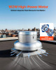 Roof Exhaust Fan, 21" Base, 162W Motor, Adjustable 500/900 CFM, Waterproof Aluminum Alloy Housing, Silver