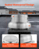 Roof Exhaust Fan, 24.8" Base, 300W Motor, Adjustable 1500/2600 CFM, Waterproof Aluminum Alloy Housing, Silver