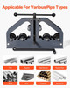 Tube Roller Bender, 1‑1/2" Manual Pipe & Flat Bar Bender, 6 Dies, 360° Adjustable