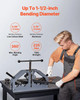 Tube Roller Bender, 1‑1/2" Manual Pipe & Flat Bar Bender, 6 Dies, 360° Adjustable