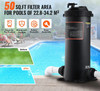 Cartridge Pool Filter, 50 Sq.Ft Area, Leak‑Proof Housing, Pressure Gauge & Relief Valve