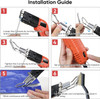 Fabric & Rope Cutter, 100W Air‑Cooled Adjustable Hot Knife, Cutting Tool Kit (RM‑015)
