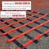 Red Polyester Climbing Cargo Net - 45 ft Heavy-Duty Playground & Ninja Obstacle Accessory