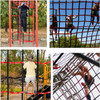 Red Polyester Climbing Cargo Net - 410 ft Heavy-Duty Playground & Ninja Obstacle Accessory