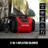 CRAFTSMAN Dual Power Tire Inflator Portable Air Compressor, 12V DC Car Plug & 120V AC Home Use, Up to 150 PSI with Digital Gauge & Auto Shut-Off, LED Light, Air Pump for Cars, Bikes & Inflatables