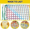 Climbing Net for Kids - 9.9FT x 6.6FT Double Layers Heavy Duty Playground Safety Net, Climbing Cargo Net for Tree House Tree Fort, Back Yard, Jungle Gyms, Monkey Bar Security Mesh(Rainbow)