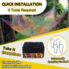 Climbing Net for Kids - 9.9FT x 6.6FT Double Layers Heavy Duty Playground Safety Net, Climbing Cargo Net for Tree House Tree Fort, Back Yard, Jungle Gyms, Monkey Bar Security Mesh（Rainbow）