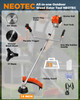 35cc 4-Cycle Gas String Trimmer 4-in-1 Heavy Duty Gas Weed Eater, 1.5HP Weed Wacker 9"Brush Cutter Powerful 16"Grass Trimmer with Shoulder Strap, Lightweight Stable Weed Trimmer for Tough Yards