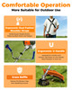 35cc 4-Cycle Gas String Trimmer 4-in-1 Heavy Duty Gas Weed Eater, 1.5HP Weed Wacker 9"Brush Cutter Powerful 16"Grass Trimmer with Shoulder Strap, Lightweight Stable Weed Trimmer for Tough Yards