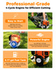 35cc 4-Cycle Gas String Trimmer 4-in-1 Heavy Duty Gas Weed Eater, 1.5HP Weed Wacker 9"Brush Cutter Powerful 16"Grass Trimmer with Shoulder Strap, Lightweight Stable Weed Trimmer for Tough Yards