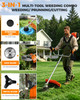 35cc 4-Cycle Gas String Trimmer 4-in-1 Heavy Duty Gas Weed Eater, 1.5HP Weed Wacker 9"Brush Cutter Powerful 16"Grass Trimmer with Shoulder Strap, Lightweight Stable Weed Trimmer for Tough Yards