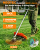 35cc 4-Cycle Gas String Trimmer 4-in-1 Heavy Duty Gas Weed Eater, 1.5HP Weed Wacker 9"Brush Cutter Powerful 16"Grass Trimmer with Shoulder Strap, Lightweight Stable Weed Trimmer for Tough Yards