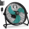 18" Brushless Cordless Floor Fan Compitable with Makita 18V Battery(Tool Only), 2500 CFM Quiet Industrial Fan with AC Adapter, 5 Speeds 360°Tilt Portable Metal Shop Fan for Garage Jobsite Camping