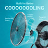 18" Brushless Cordless Floor Fan Compitable with Makita 18V Battery(Tool Only), 2500 CFM Quiet Industrial Fan with AC Adapter, 5 Speeds 360°Tilt Portable Metal Shop Fan for Garage Jobsite Camping