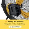 18" Brushless Cordless Floor Fan Compatible with Dewalt 20V Max Battery(Tool Only), 2500 CFM Quiet Industrial Fan with AC Adapter, 5 Speeds 360°Tilt Portable Metal Shop Fan for Garage Jobsite Camping