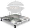 Deck Defender and Grass Guard Fire Pit Heat Shield-Steel 26"x26" Glass