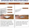 Deck Defender and Grass Guard Fire Pit Heat Shield-Steel 26"x26" Glass