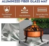 Deck Defender and Grass Guard Fire Pit Heat Shield-Steel 26"x26" Glass