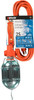 Woods 0681 18/3-Gauge SJTW Trouble Light with Metal Guard & Outlet; 75-Watt; 25-Foot; Orange.