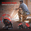 Battery Powered Fan Compatible with Milwaukee M18 18V Battery, 750 CFM Cordless Jobsite Fan with AC Adapter, Brushless Motor Portable Shop Fan for Camping, Garage, Workshop, Outdoor (Tool Only)
