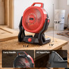Battery Powered Fan Compatible with Milwaukee M18 18V Battery, 750 CFM Cordless Jobsite Fan with AC Adapter, Brushless Motor Portable Shop Fan for Camping, Garage, Workshop, Outdoor (Tool Only)