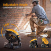 Battery Powered Fan Compatible with Dewalt 20V Max Battery, 750 CFM Cordless Jobsite Fan with AC Adapter, Brushless Motor Portable Shop Fan for Camping, Garage, Workshop, Outdoor (Tool Only)