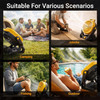 Battery Powered Fan Compatible with Dewalt 20V Max Battery, 750 CFM Cordless Jobsite Fan with AC Adapter, Brushless Motor Portable Shop Fan for Camping, Garage, Workshop, Outdoor (Tool Only)
