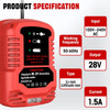 Charger for V28 for M28,for Milwaukee V28, 28V, 0726-22, 0780-20, 48-11-2830, M28, 0721-21 Battery Charger,for Milwaukee Mk28 for 28 Volt