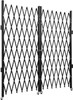 Double Folding Security Gate, 87" H x 150" W Folding Door Gate, Steel Accordion Security Gate, Flexible Expanding Security Gate, 360° Rolling Barricade Gate, Scissor Gate or Door with Keys