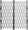 Double Folding Security Gate, 87" H x 150" W Folding Door Gate, Steel Accordion Security Gate, Flexible Expanding Security Gate, 360° Rolling Barricade Gate, Scissor Gate or Door with Keys