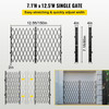 Double Folding Security Gate, 87" H x 150" W Folding Door Gate, Steel Accordion Security Gate, Flexible Expanding Security Gate, 360° Rolling Barricade Gate, Scissor Gate or Door with Keys