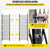 Double Folding Security Gate, 87" H x 150" W Folding Door Gate, Steel Accordion Security Gate, Flexible Expanding Security Gate, 360° Rolling Barricade Gate, Scissor Gate or Door with Keys