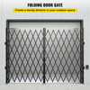 Double Folding Security Gate, 87" H x 150" W Folding Door Gate, Steel Accordion Security Gate, Flexible Expanding Security Gate, 360° Rolling Barricade Gate, Scissor Gate or Door with Keys