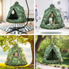 Hanging Tree Tent for Kid, Indoor Outdoor Hanging Tent, Waterproof Tree Ceiling Pod, Portable Hang Out Huggle Pod Play Tents w/Rainbow Lights String, Inflatable Base, 45" H x 44" W 330lbs