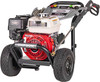 Simpson PowerShot 3500 PSI Gas Pressure Washer, 2.5 GPM, Honda GX200 Engine | Gas Power Washer For Professionals. AAA Triplex Pump, 25' MorFlex Hose, 5 Nozzles, Steel Frame. 49-State Compliant. PS3228