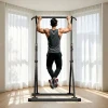 Foldable Power Tower Dip Station for Pull-Ups, 66.14"-84.25", 8 Height Levels, 350 LBS Weight Capacity, Multifunctional Home Fitness Equipment, Stable Triangle Structure
