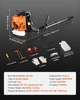75.6CC 4-Stroke Backpack Leaf Blower Gas Powered 1.8L Fuel Tank, 615 CFM Air Volume, 179 MPH Air Speed, Ideal for Lawn Care, Leaves Cleaning, Yard Debris & Snow Removal