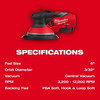 Milwaukee M12™ FUEL™ 6" Random Orbital Sander (3/32") 2584-20
